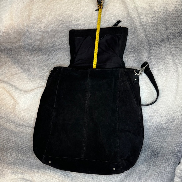 Free People Black Suede Convertible Backpack/Bag - Picture 4 of 16